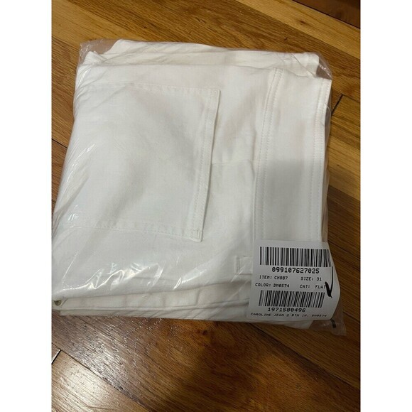 J.CREW Slim-wide Jean with Stacked Buttons Size 31 White NEW Modern Casual CH887 - Picture 12 of 14